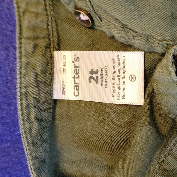 🌻 4 for $15 🌻 Carter's green 2t tunic, fits more like 18-24m - Picture 2 of 2
